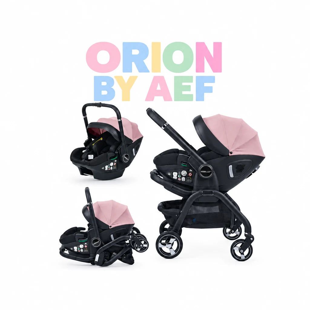 Poussette bébé 3-en-1 premium pliable avec nacelle et siège auto